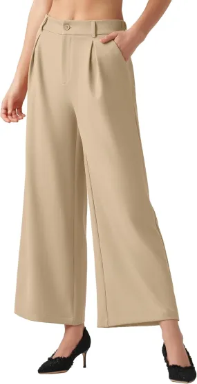Willit Women's Wide Leg Pants Work Dress Pants Casual Palazzo Pants High Waisted Business Office Slacks 25"/27"/29"