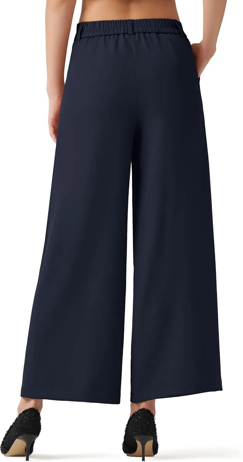 Willit Women's Wide Leg Pants Work Dress Pants Casual Palazzo Pants High Waisted Business Office Slacks 25"/27"/29"