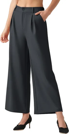 Willit Women's Wide Leg Pants Work Dress Pants Casual Palazzo Pants High Waisted Business Office Slacks 25"/27"/29"