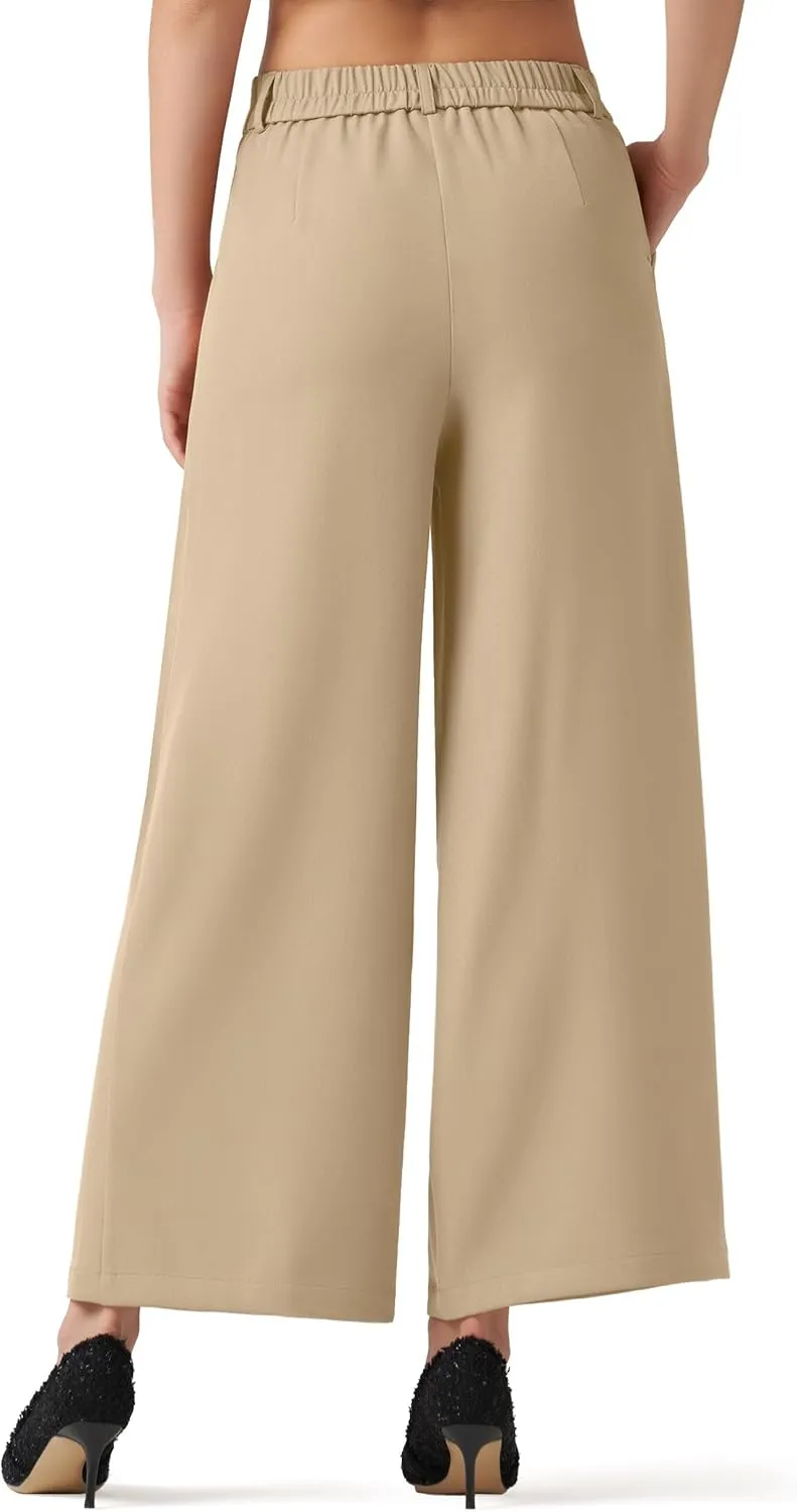 Willit Women's Wide Leg Pants Work Dress Pants Casual Palazzo Pants High Waisted Business Office Slacks 25"/27"/29"