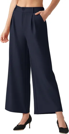 Willit Women's Wide Leg Pants Work Dress Pants Casual Palazzo Pants High Waisted Business Office Slacks 25"/27"/29"