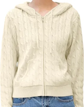 Womens Casual Long Sleeve Comfy Sweater Soft Loose Cardigan Solid Color Coat Zip Oversized Pullover Knit Fall Winter Outfits