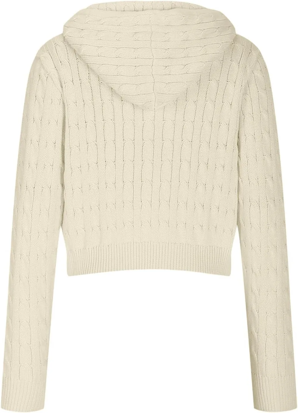 Womens Casual Long Sleeve Comfy Sweater Soft Loose Cardigan Solid Color Coat Zip Oversized Pullover Knit Fall Winter Outfits
