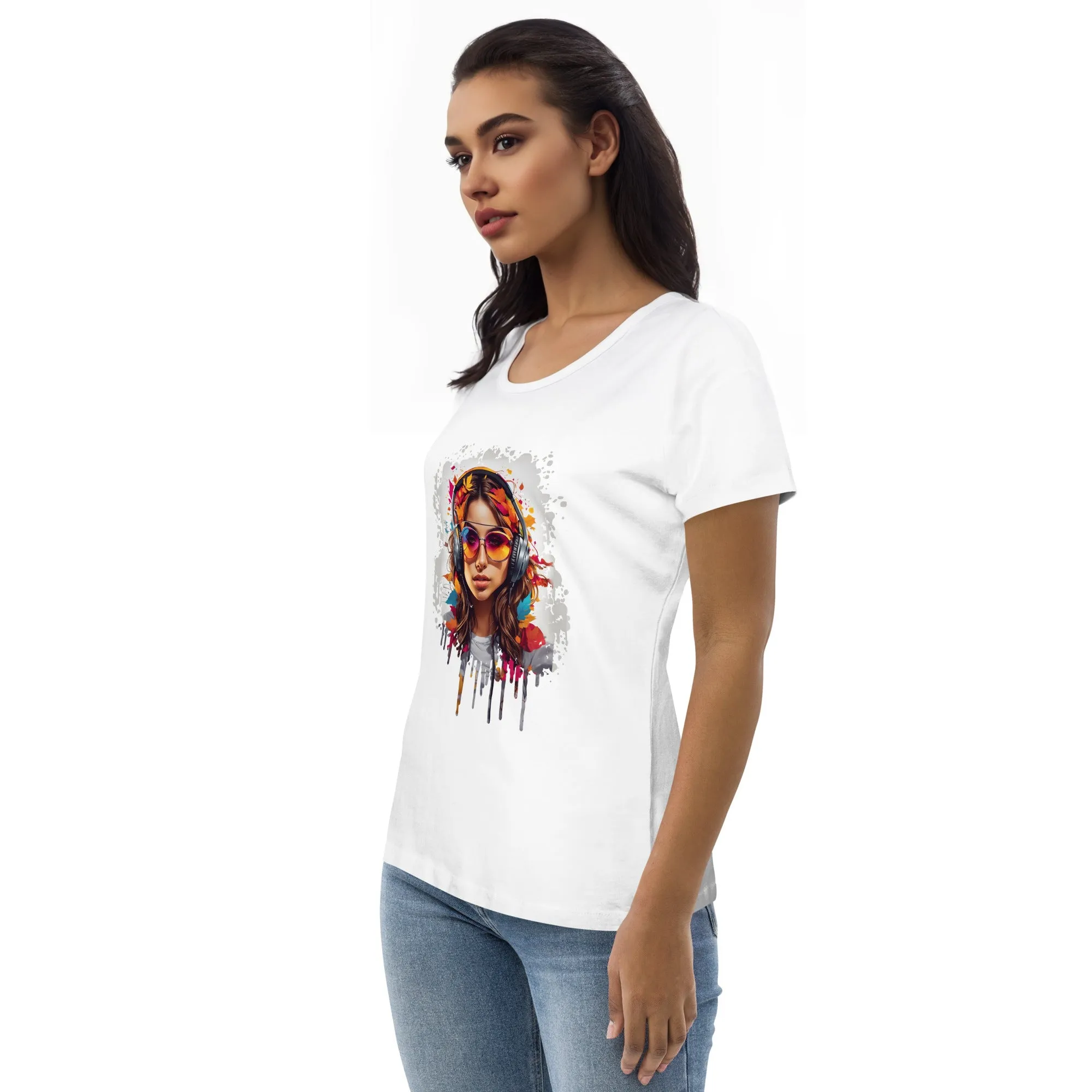 Women's fitted eco tee - Colorful Beats