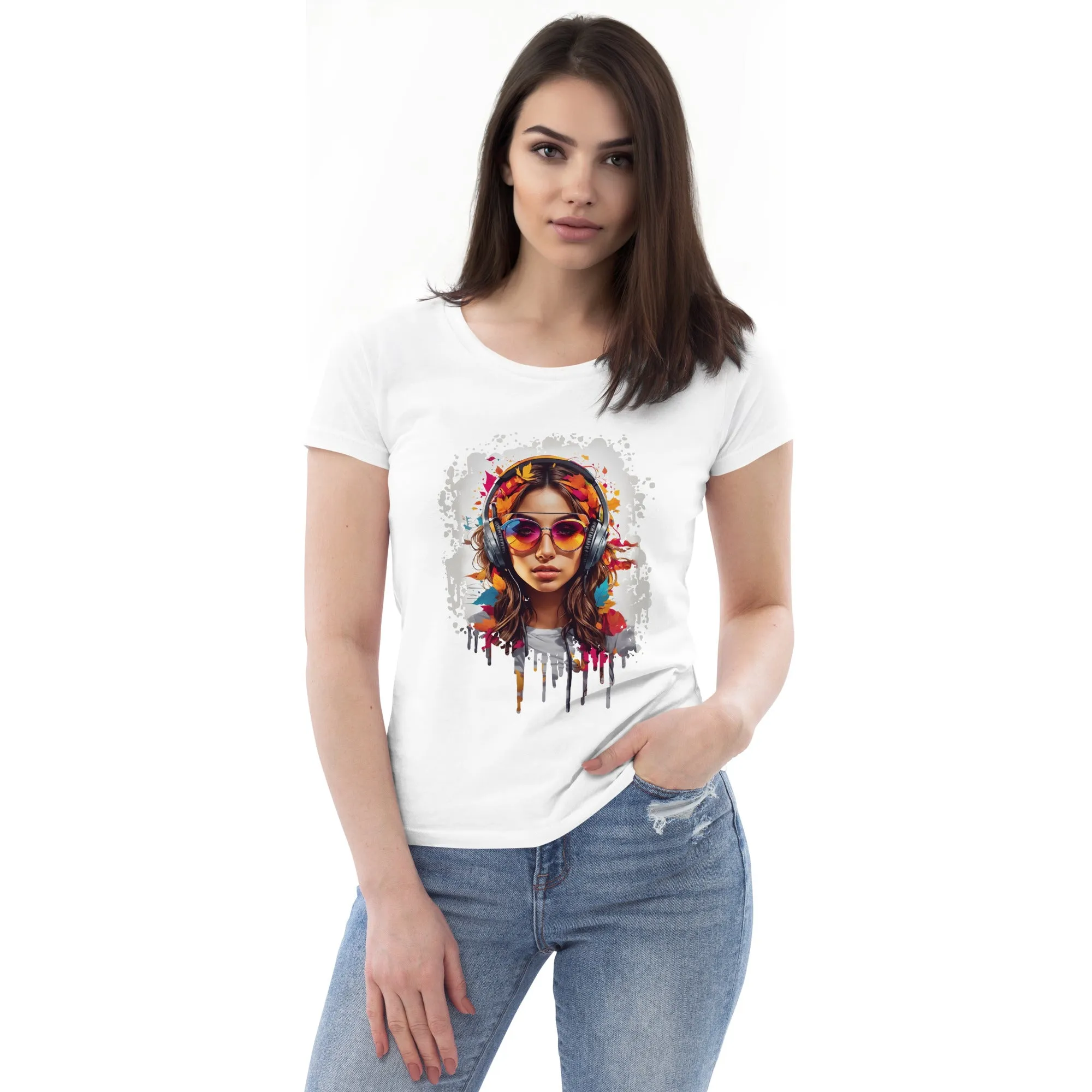 Women's fitted eco tee - Colorful Beats