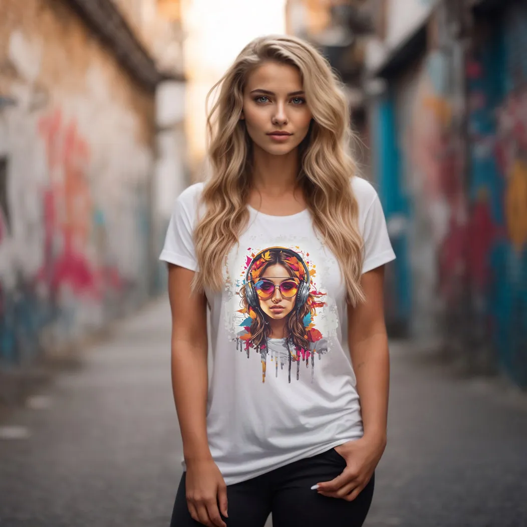 Women's fitted eco tee - Colorful Beats