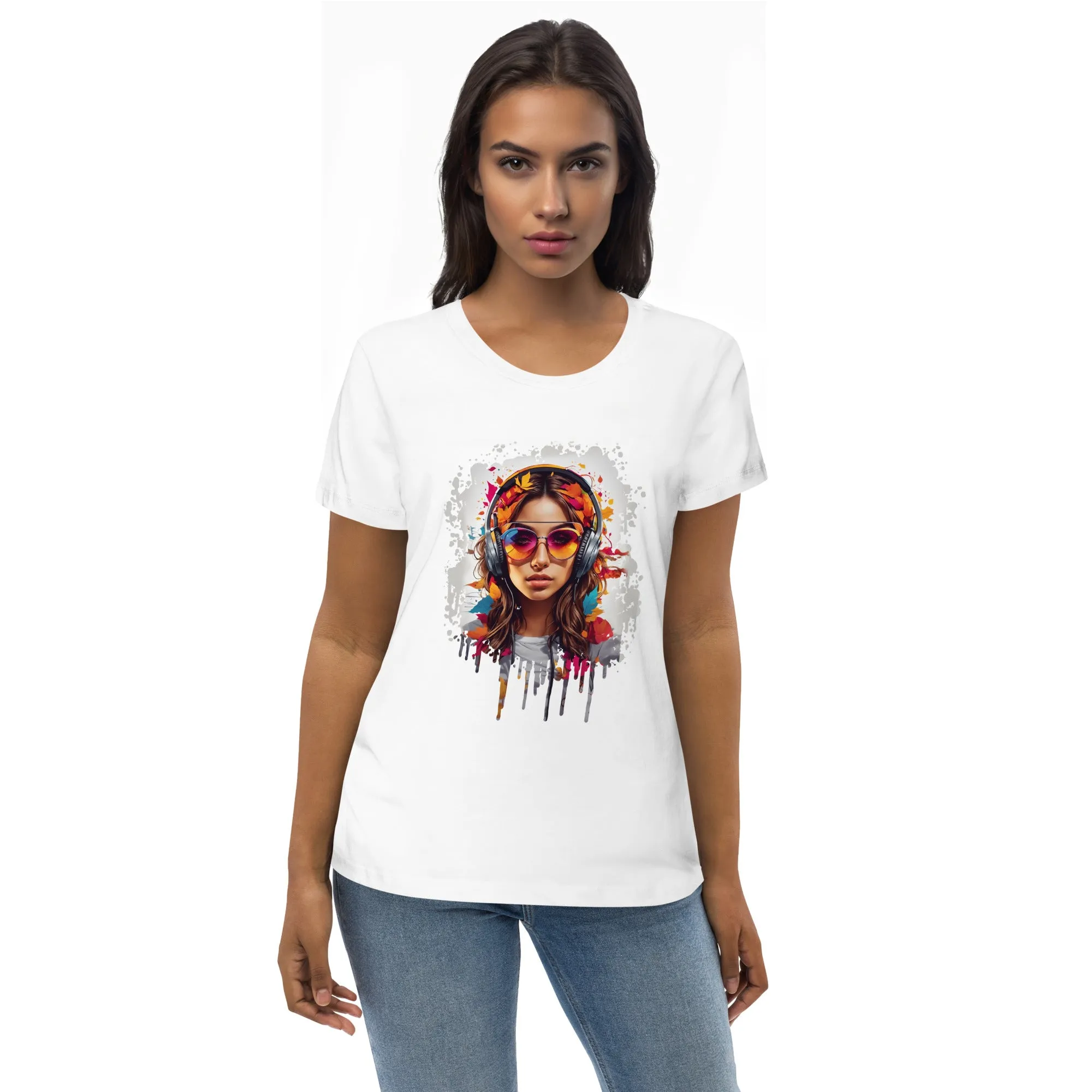 Women's fitted eco tee - Colorful Beats