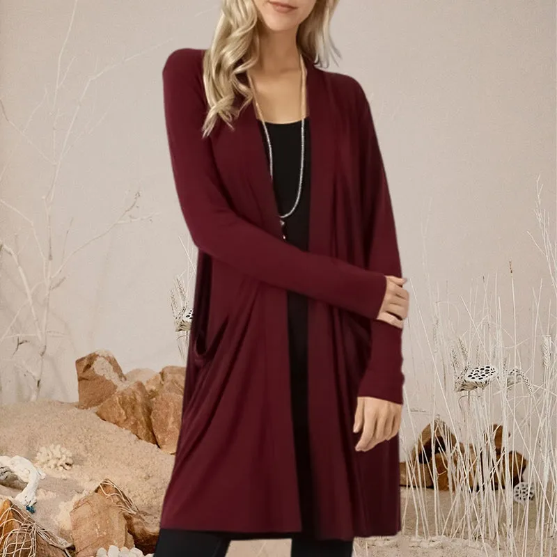 Women's Long-sleeved Mid-length Cardigan Jacket