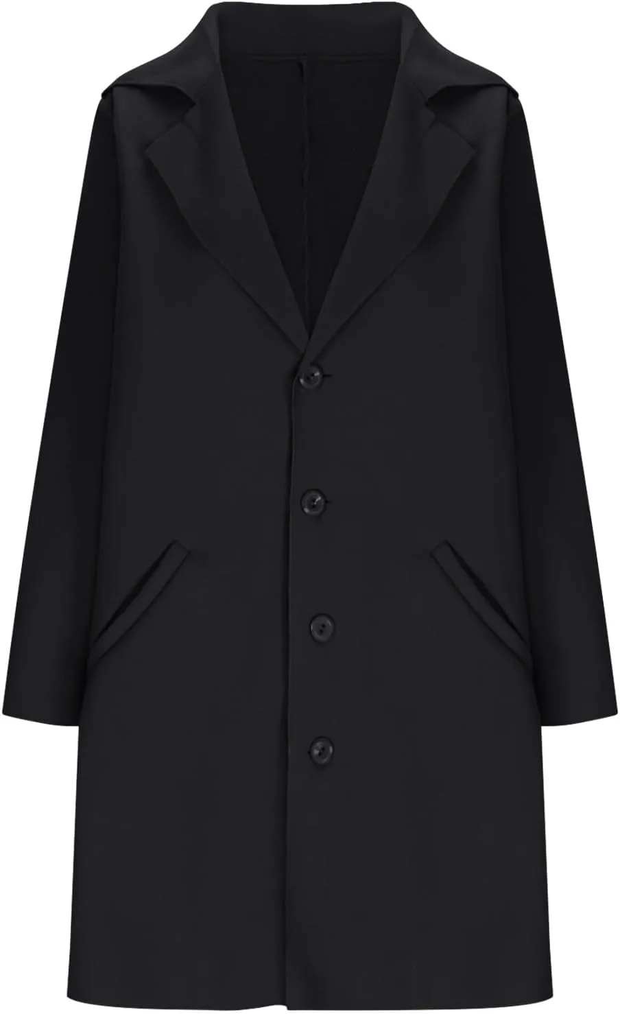 Wool Coat for Women Double Breasted Notch Lapel Trench Caot Elegant Mid-Long Windproof Warm Winter Jackets Outwear