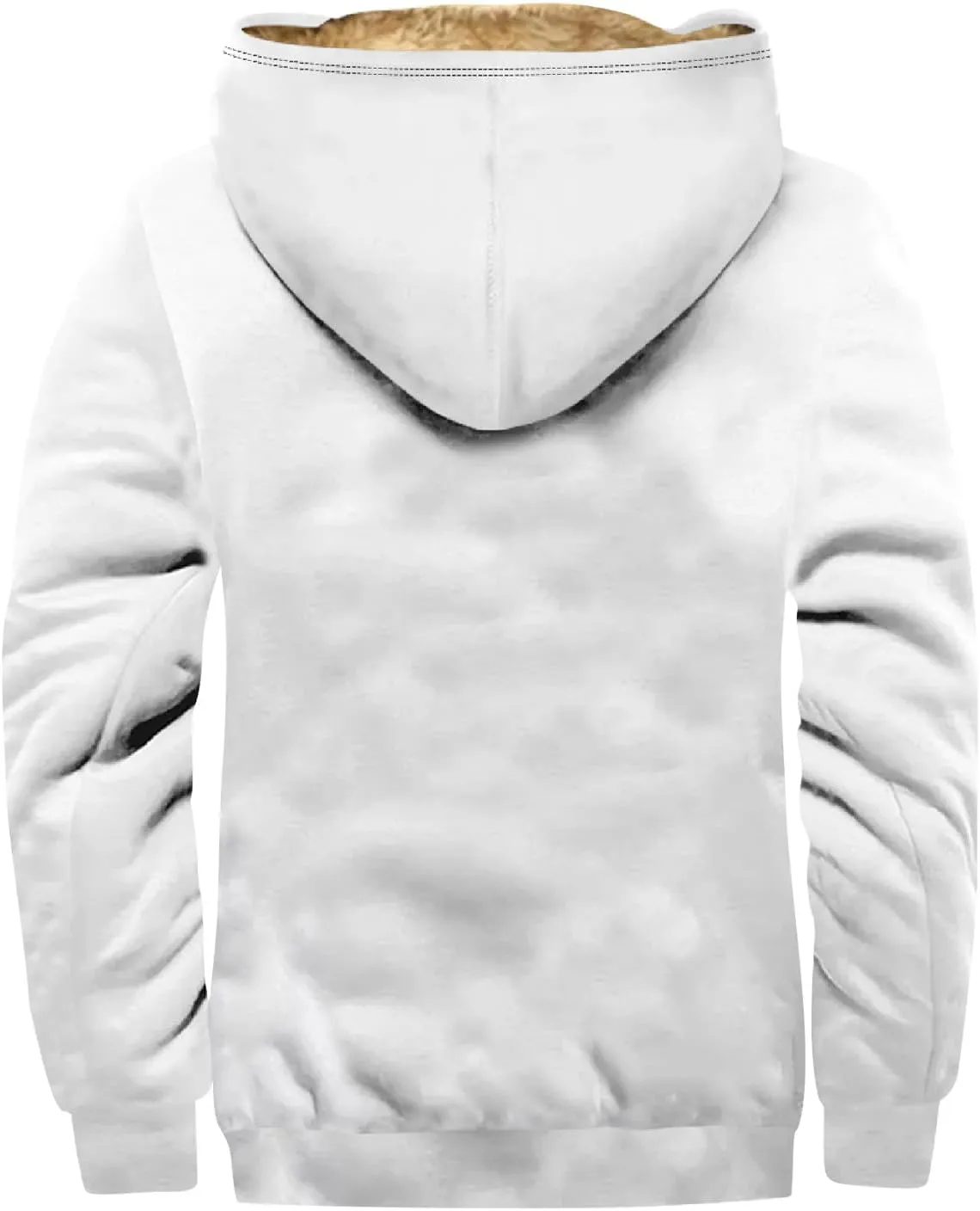 Ymosrh Men's Fleece Jacket Lined Sherpa Zip Up Coats With Hood Outwear Jackets, M-5XL
