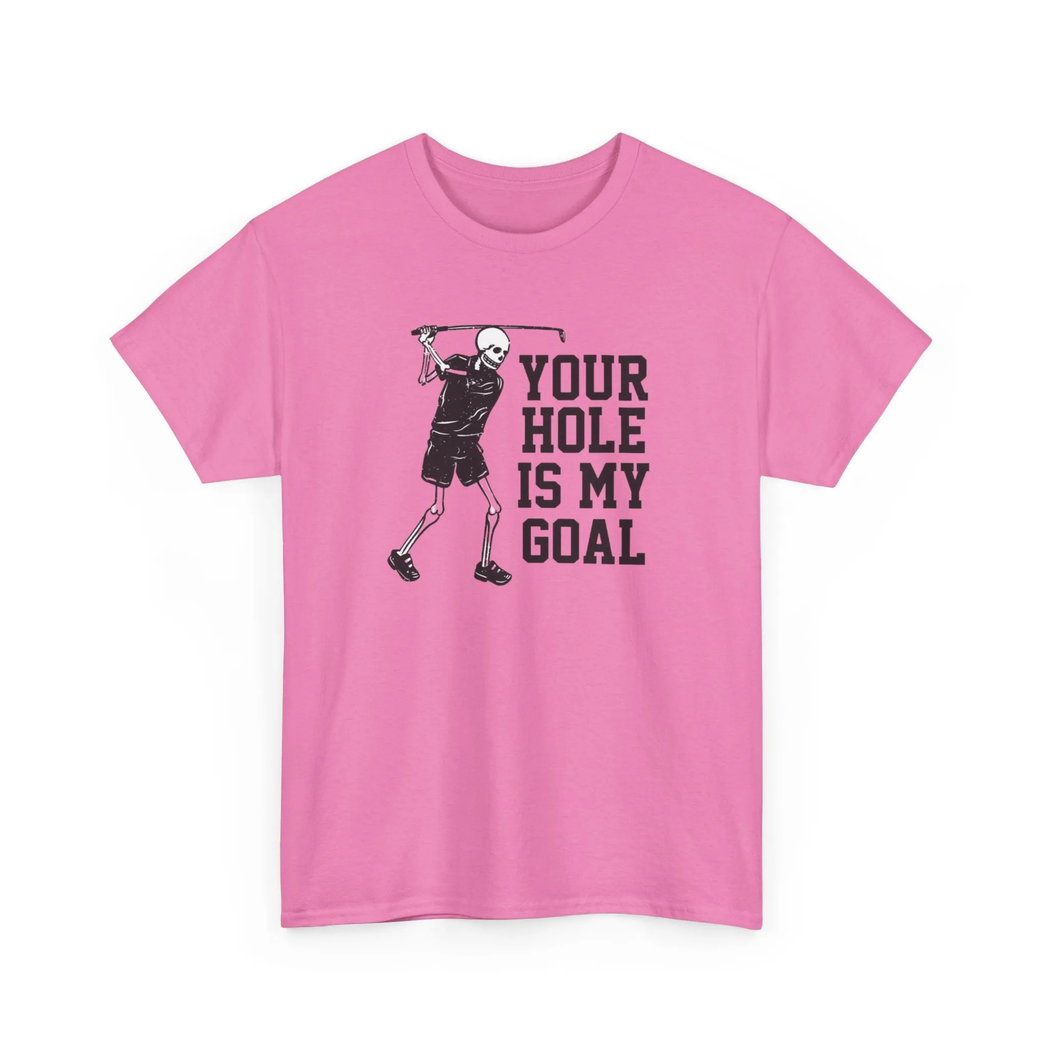 Your hole is my goal (golf) Unisex Heavy Cotton Tee