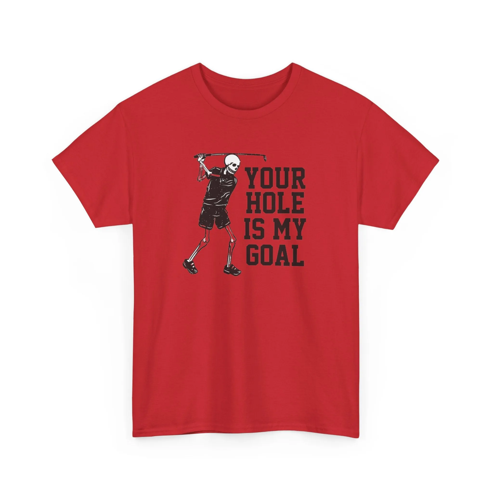 Your hole is my goal (golf) Unisex Heavy Cotton Tee