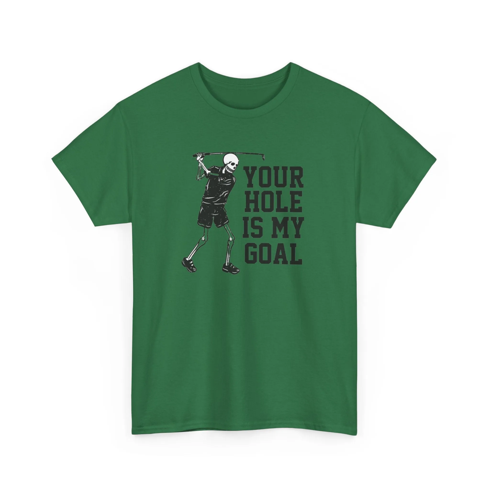 Your hole is my goal (golf) Unisex Heavy Cotton Tee