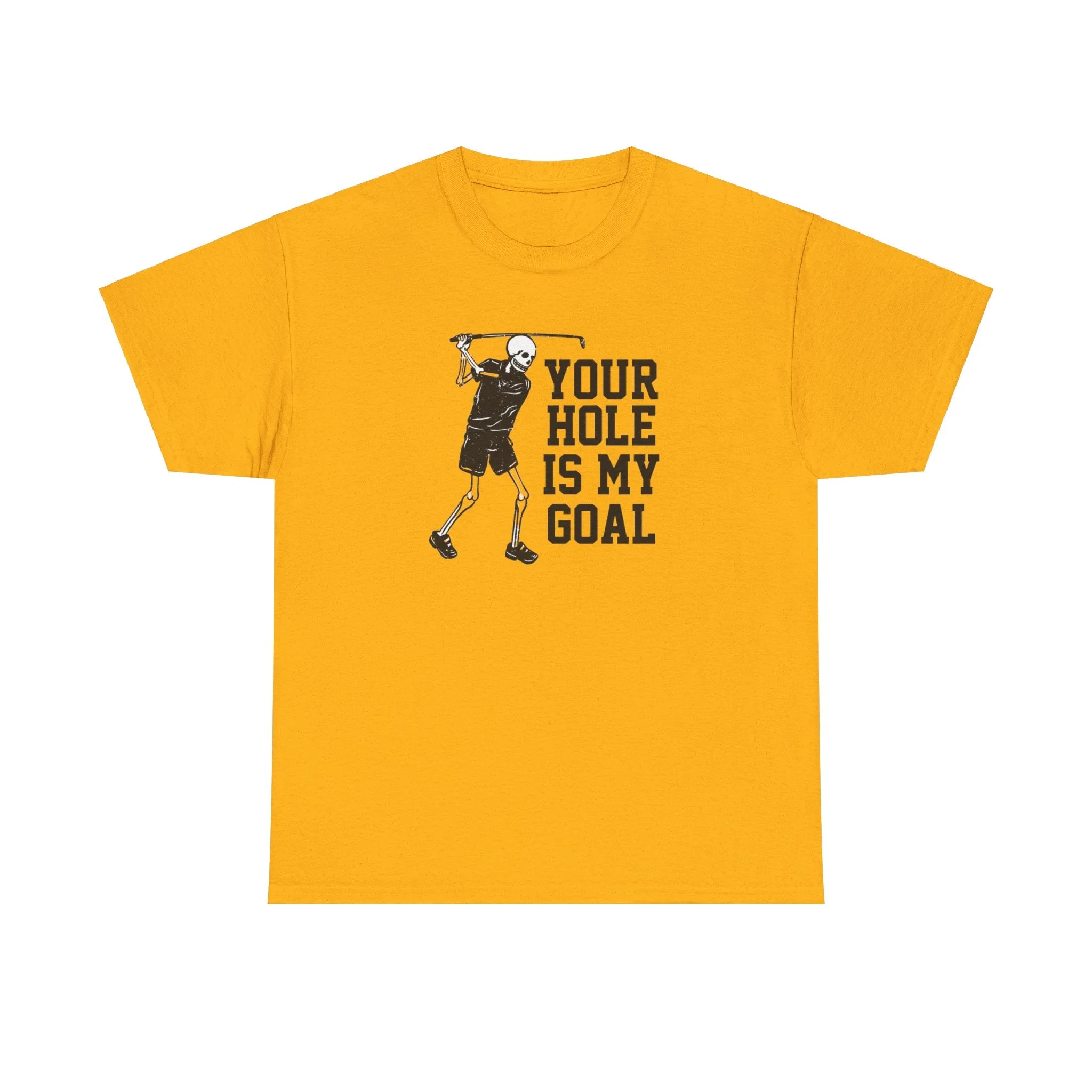 Your hole is my goal (golf) Unisex Heavy Cotton Tee