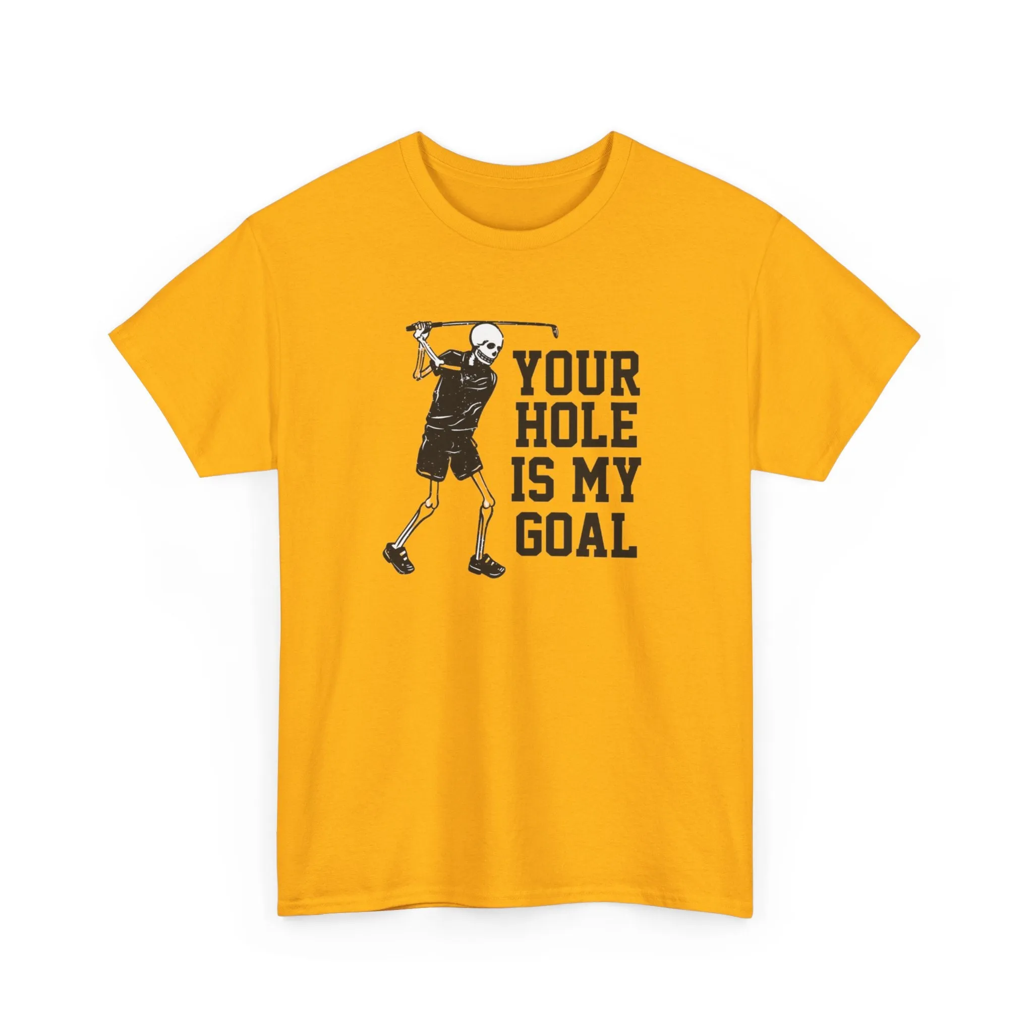 Your hole is my goal (golf) Unisex Heavy Cotton Tee